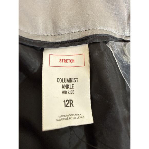 Express Columnist Women’s Ankle Pants – Gray Windowpane Plaid, Stretch, Size 12R - Picture 9 of 9